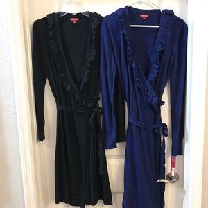 Bundle of 2 Merona wrap sweater dresses